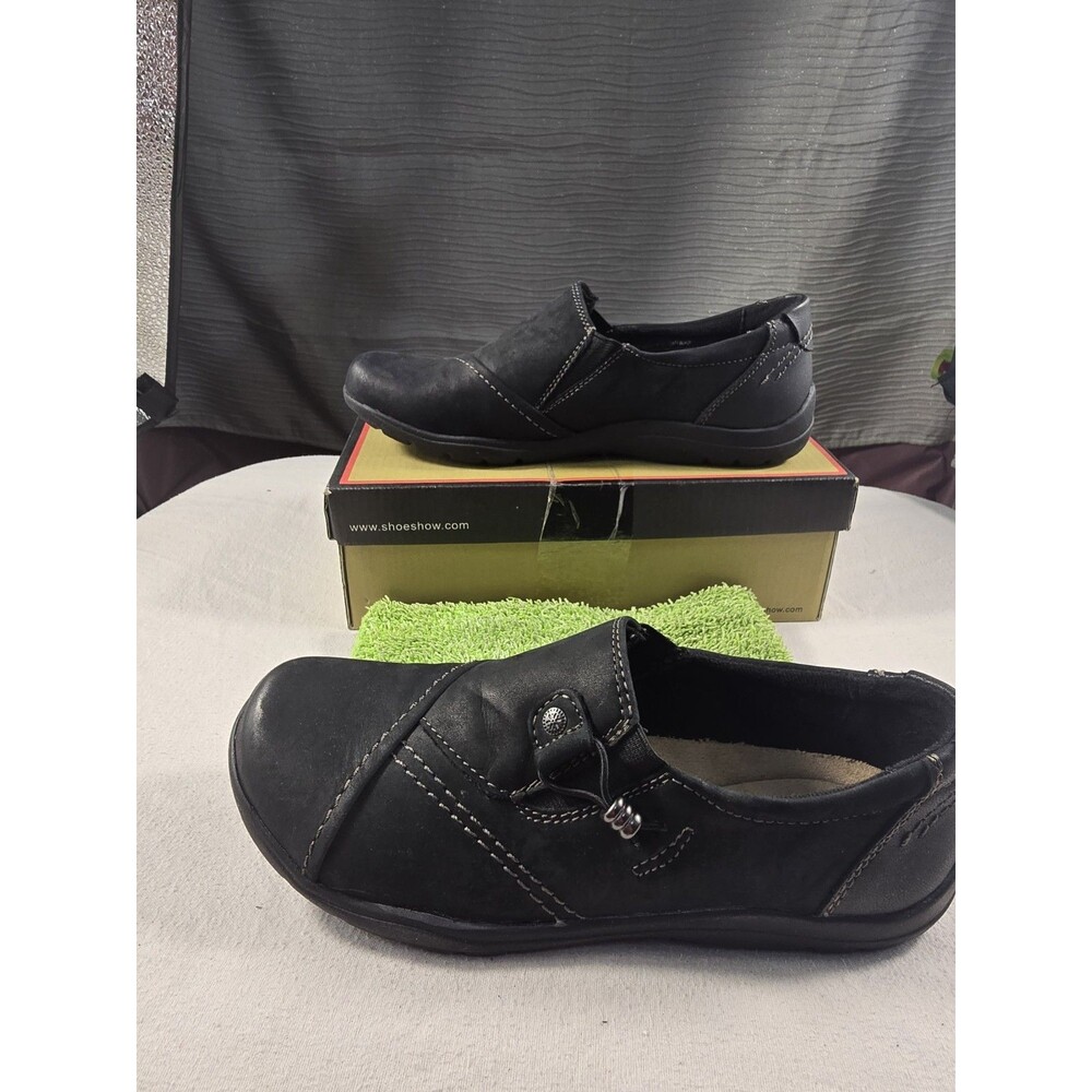 Michel Meynard RICHMOND Black Leather Slip On Loafer Clogs  Women Size 7